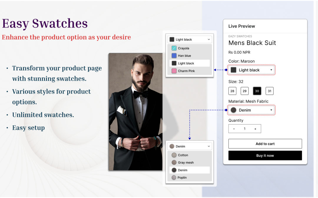 Make Product Selection Easier for Shopify Customers with Eazy Swatches